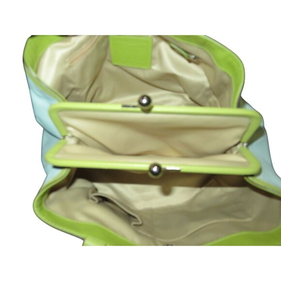 SOLD Coach 2008 Laura & Bonnie Seafoam Green Full Grain Leather Bag & Wallet Set - Picture 9 of 16